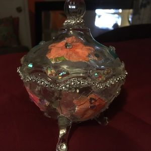 Glass candy dish